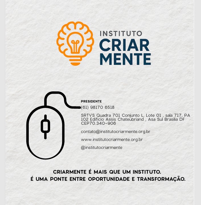 Dados de contato do Instituto Criar Mente